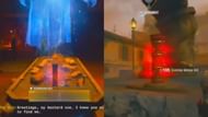 Collecting and placing the Guardian Key at the foot of the giant statue to spawn the boss (Image via Activision | YouTube/NoahJ456)